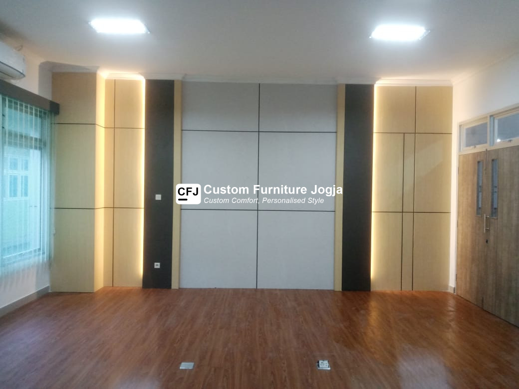 Panel dinding dan lighting custom